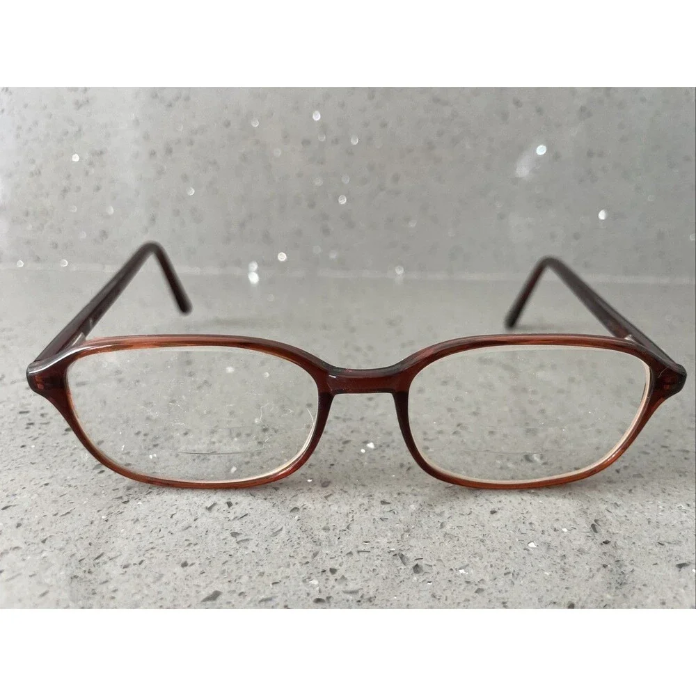 ROMCO 4 1/2- 5 3/4 Eyeglasses Brown Square Frames ONLY Full rim